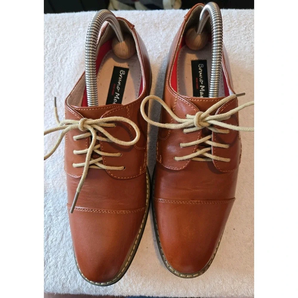 Bruno Marc Men's Dress Oxford Shoes Classic Lace Up Formal Cap Toe Shoes Size 8